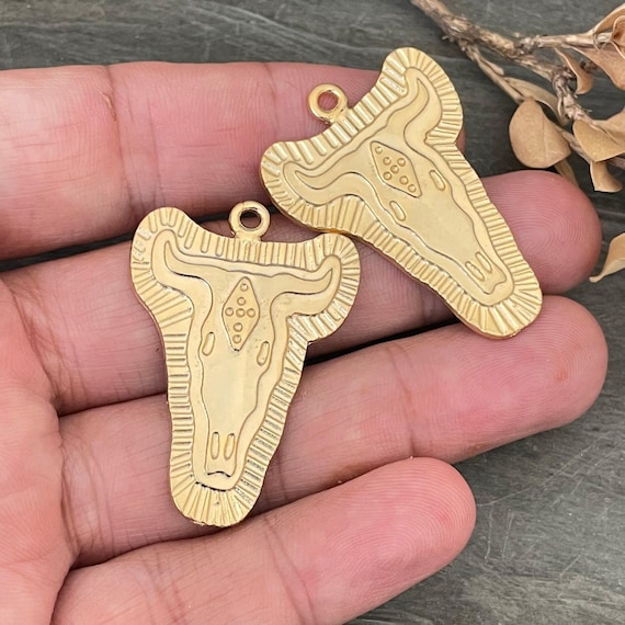 Matte Gold Brass Earring Findings - Handmade Jewelry Components - 1057