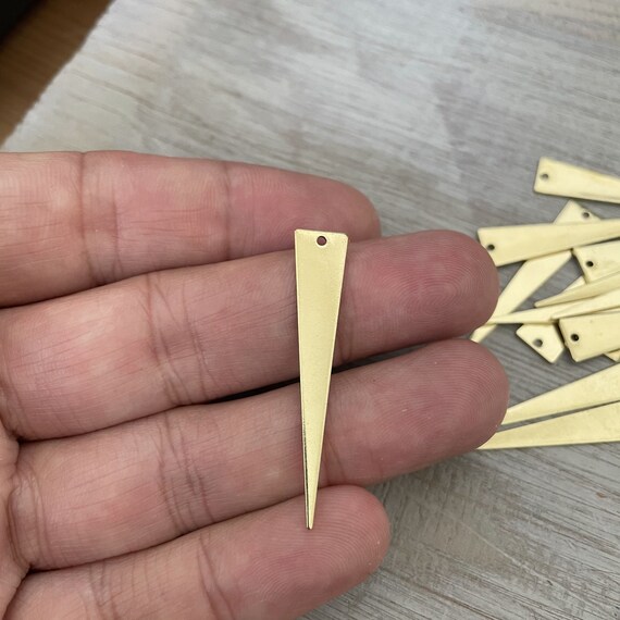 Triangle Brass Earring Findings - Raw Brass Jewelry Making Supplies. Approx. 20 PCS - 3017