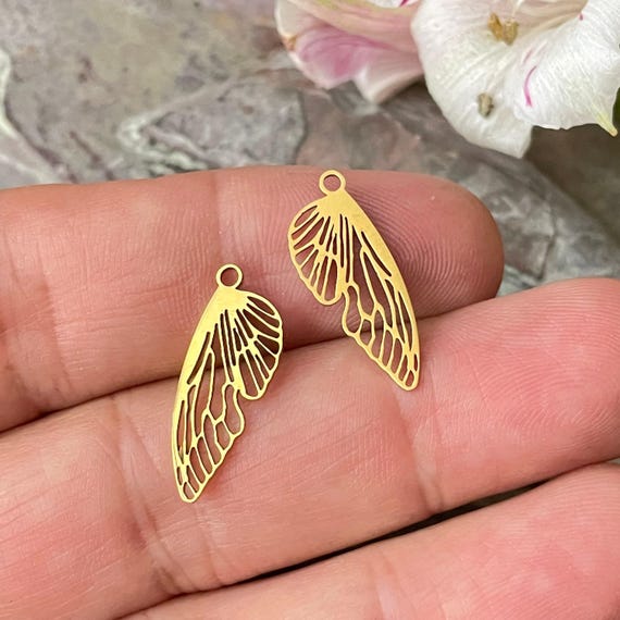 Bohemian Earrings Dangle - Silver Boho Jewelry Findings & Stainless Steel Charms. 2 Pieces - 2038