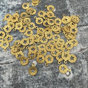 Pendientes de estrella redonda: accesorios de latón crudo - 3108 imagen 6