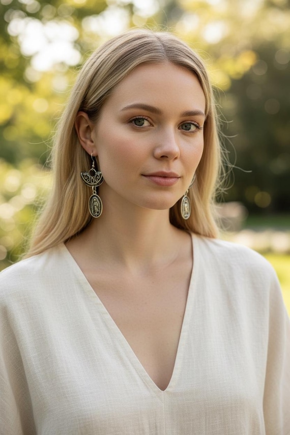 Arch Hoop Earrings: Bold Boho Style (Large Gold Stainless Steel) 5003