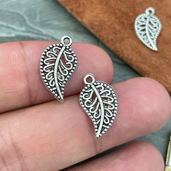 Lanea Moon Leaf shape  Ethnic Jewelry -Ethnic Earring Findings - Unique jewelry findings. 6 Pieces - 7009