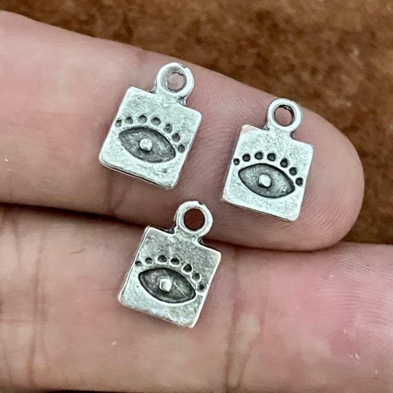 Boho Eye Earring Charms: Ethnic Dangle Jewelry Making - 15 Pieces