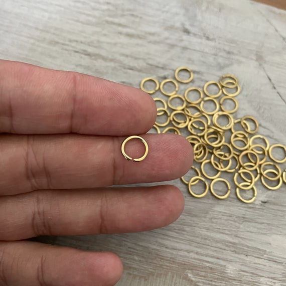 12 GR Raw Brass Jump Rings - 7 mm - 3057
