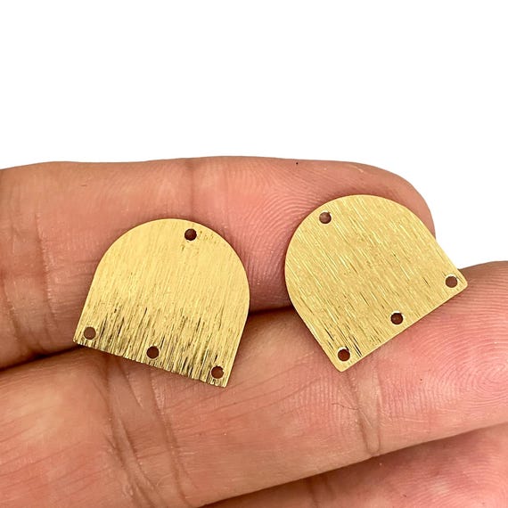 Raw Brass Connector Charms: Geometric Jewelry Supplies (20.02mm)
