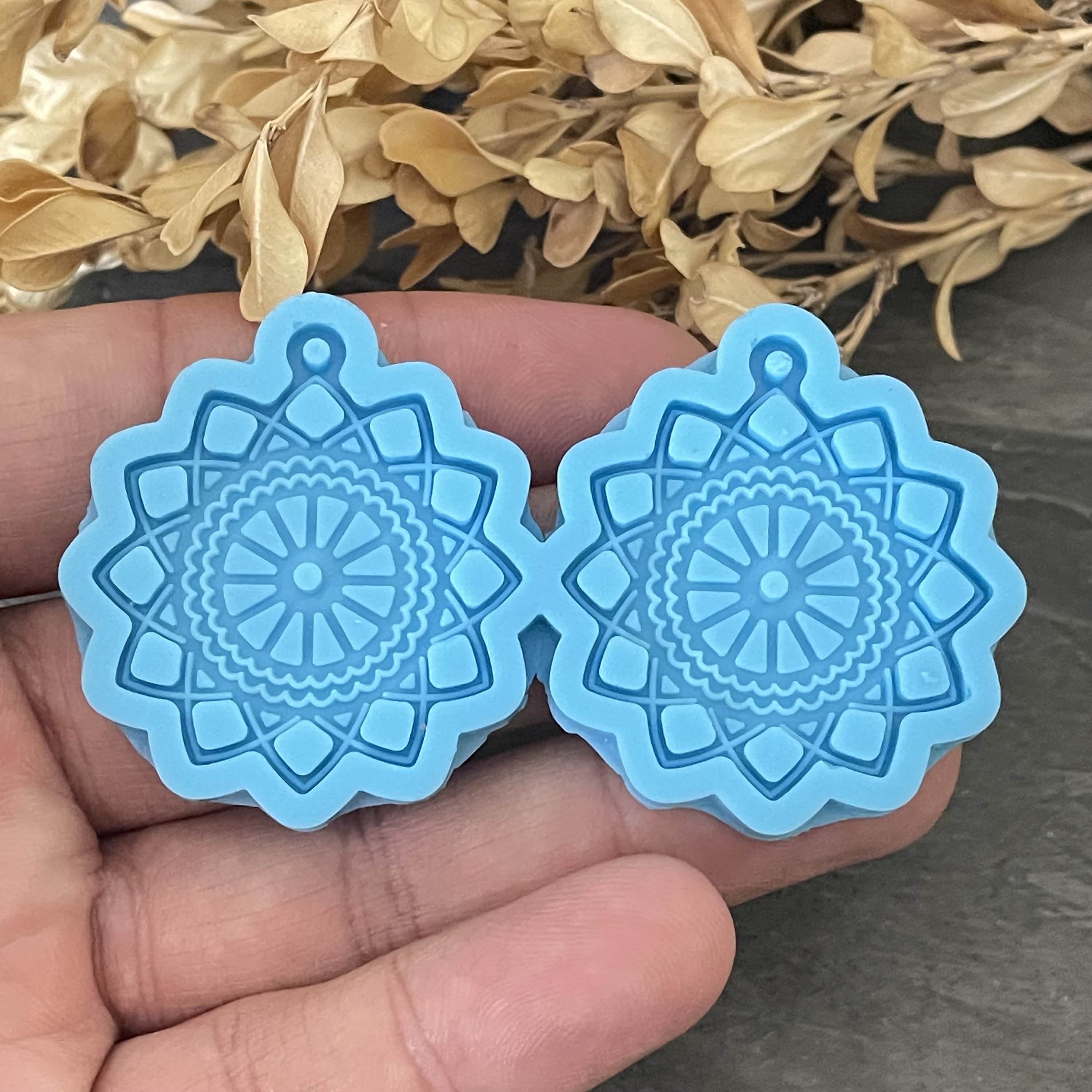Mandala Earring Molds for Resin.Circle Earring Silicone Mold