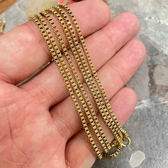 Golden Stainless Steel Cable Chain Necklace - 17.32 inch - 9023