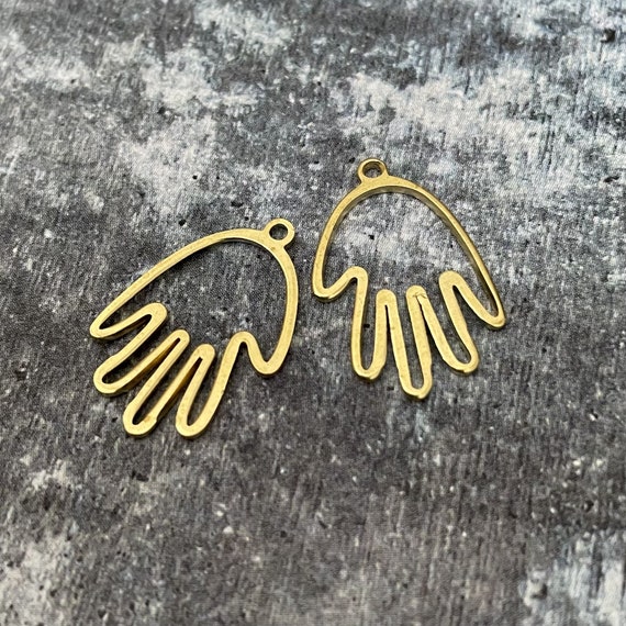 2 Pieces Brass Earring Findings One Set, Endless Possibilities