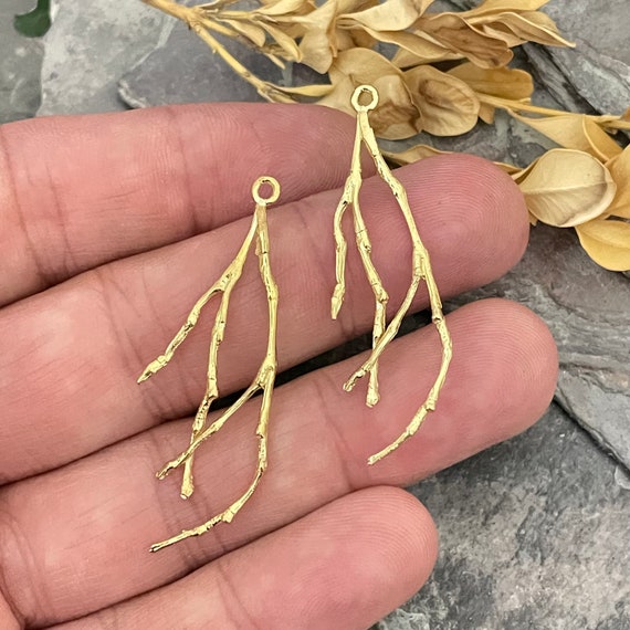 Matte Gold Plated Earring Parts - Bohemian Brass Earring Findings 1050