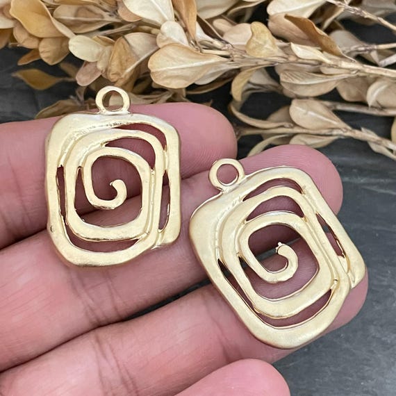 Earring Findings: Matte Gold Brass - Lead-Free Jewelry Parts - 1064