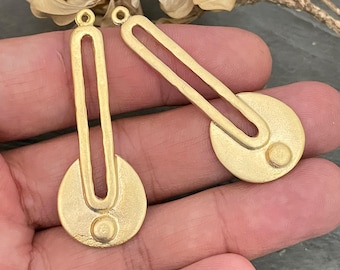 Matte Gold Brass Earring Findings: Jewelry Making Supplies - 1075