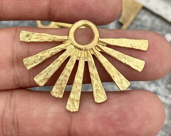 Brass ear hook-Earring copper accessories-Earring connector-Brass earring charms-Earring pendant-Brass jewelry-Special shape earrings BR0531