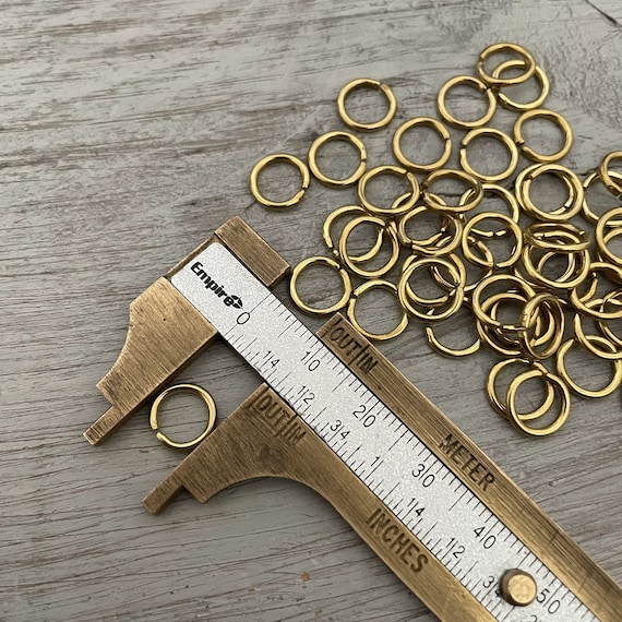 9 mm. Raw Brass Jump Rings 12GR - 9004