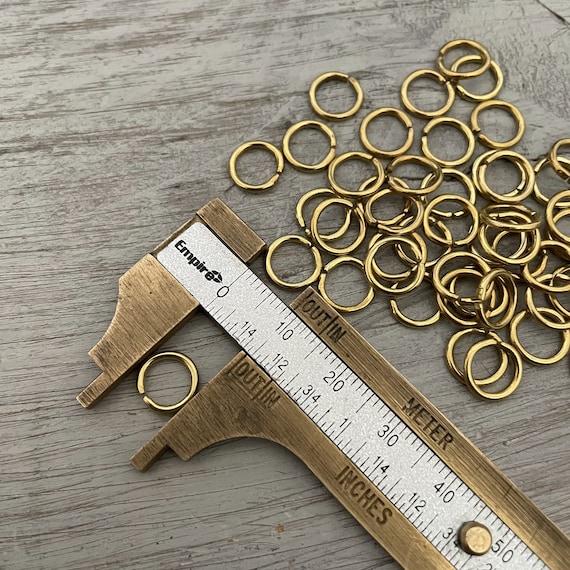 12 GR Raw Brass Jump Rings - 9 mm - 3057