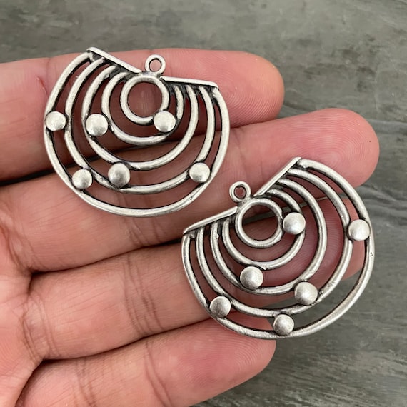 Handmade Jewelry Making.  Jewelry supplies, earrings for women. Silver Brass Earring Findings. 8154