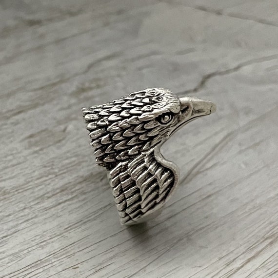 Antique Silver Plated Brass Adjustable Unique Ring. 4338