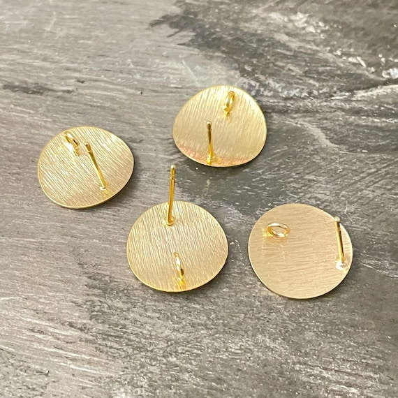 Steel Earring Stud - Circle Earring Post - Steel Earring Charms and earring connector - Earring findings for jewelry making-5326