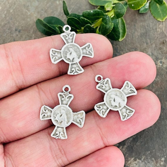Religious Earrings: Christian Faith Jewelry - Protection Symbols - 8060