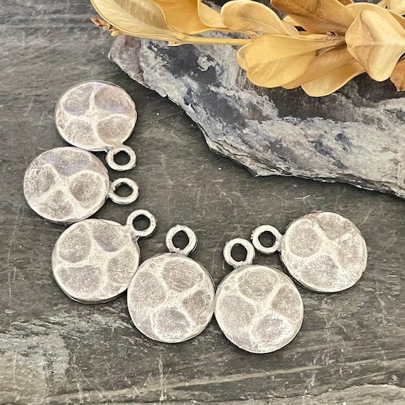 Brass Pendant Earring Charms: 12 Pieces for Jewelry Making - 8088