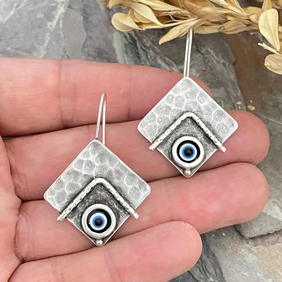 Evil Eye Earrings by Soho Finds Select. Evil Eye Jewelry. Protection Jewelry.  5422