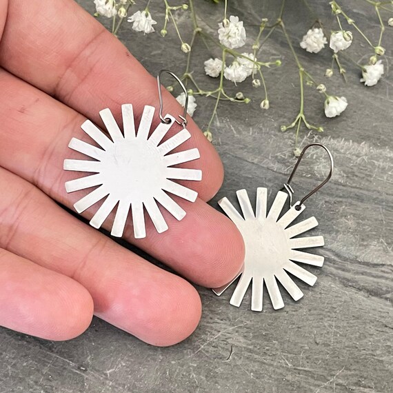 Handcrafted Chunky Statement Earrings - Eco-Friendly Family Jewelry- 5408