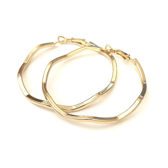 Gold Plated Stainless Steel Earrings -Lead and Nickel Free Jewelry. Geometric Earrings, Bohemian Jewelry,Hoop Earrings - S012