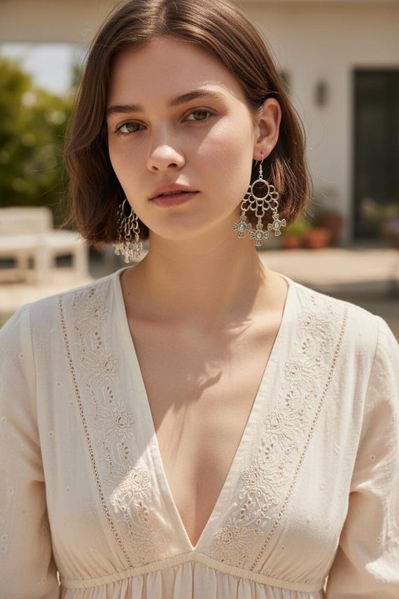 Cross Ethnic  Earrings- Ethnic Bohemian Jewelry 5419