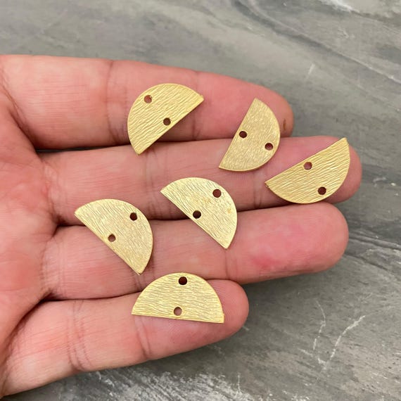 Bohemian Brass Earring Parts, Matte Gold Plated (6 Pieces Set) 1158