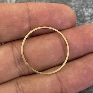 Raw Brass Earring Hoops, 25mm (DIY Jewelry Findings) - 3084