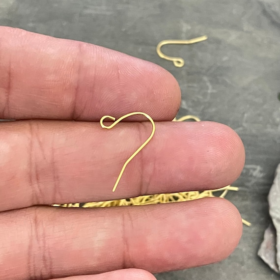 Unique Brass Earring Connector and Gold Plated Earring Hooks - DIY Jewelry Findings - 100 pieces. 12 GR.-5007