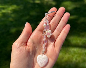 Vintage "I Love You" Heart Charm Keychain