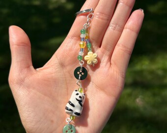 Vintage Panda Charm Keychain