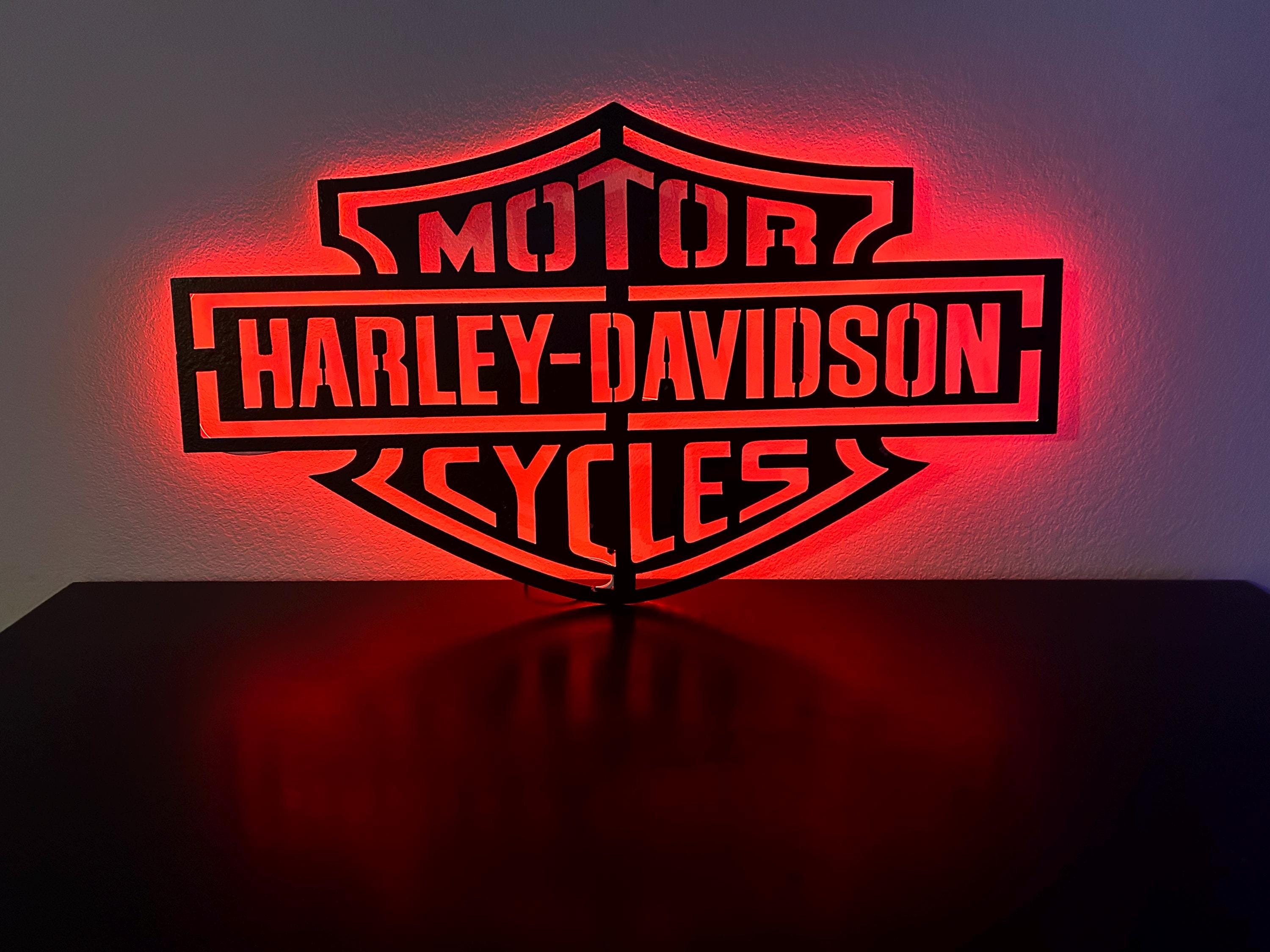 Harley Davidson Led Backlit Sign - Etsy