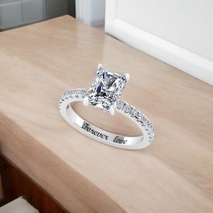 2.50ctw Lab Grown Radiant cut G VS1 Diamond IGI CERTIFIED halo ring in 14kt gold