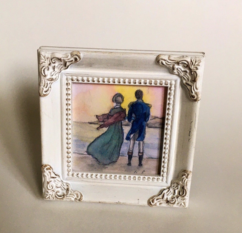 Persuasion Miniature Framed Art Print. Jane Austen Art. image 1