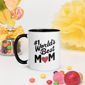 World’s Best Mom Mug for Mother’s Day Gift for Mom from Daughter Gift Cute Coffee Mom Mug for Mom Birthday Gift for Mother&#39;s Day Gift