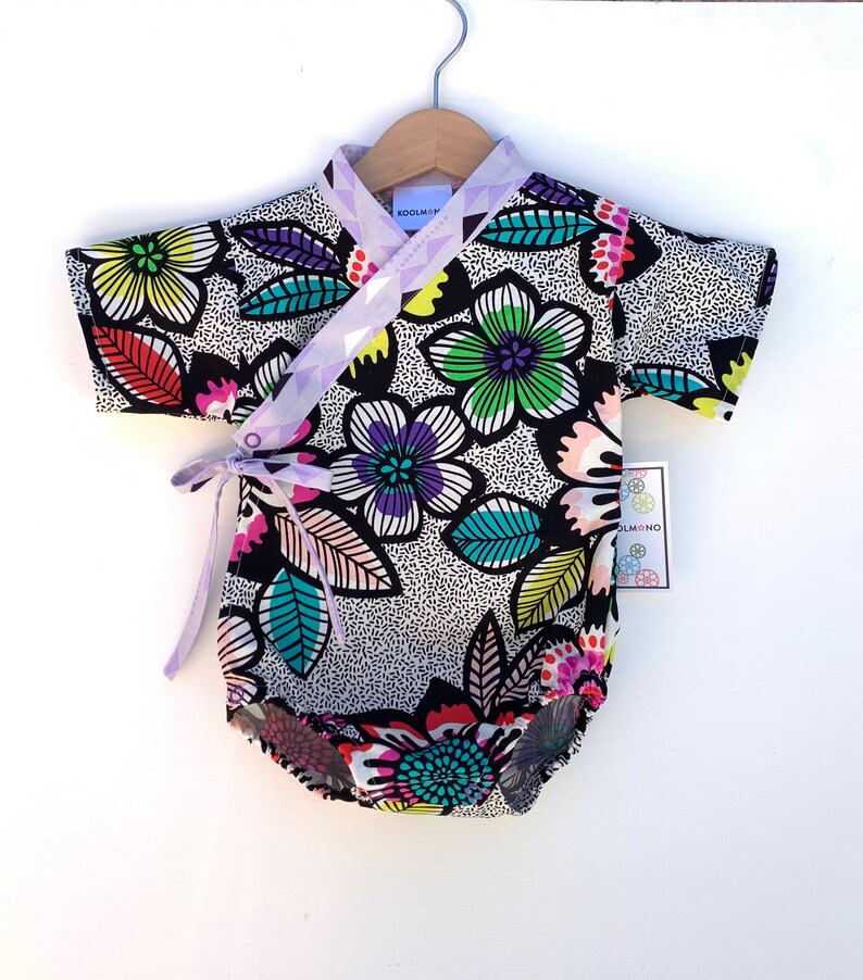 Baby Kimono Bodysuit BRIGHT ACUPULCO Japanese kimono Etsy