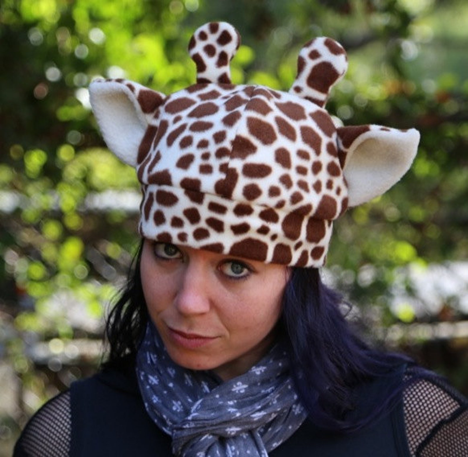 Giraffe Fleece Hat Etsy