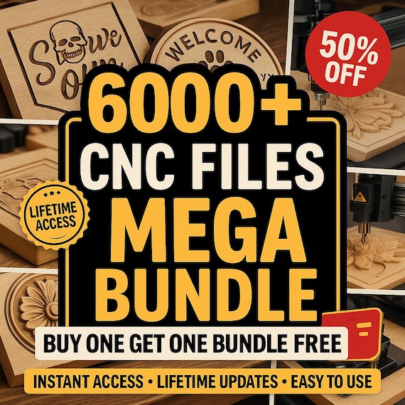 Biggest CNC Router STL Pack: 6000+ STL File For 3D Cnc Router Machine - Multiple Categories, cnc,  cnc Bundle, Cnc router files, cnc files