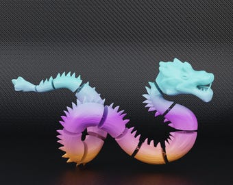 File STL modello 3D drago articolato flessibile / Decorazioni fantasy