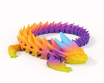 File STL di drago Flexi Baby articolato / Grazioso giocattolo mobile stampato in 3D / Modello Flexi altamente dettagliato /