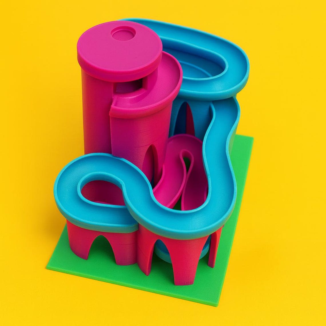 Marble Machine STL Design | 3D Print Mechanical Marble Run | Printable ...