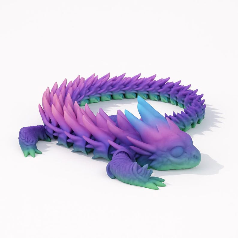 Articulated Flexi Baby Dragon STL File | Cute Moveable 3D Print Toy ...