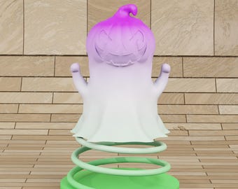 3D Printable Halloween Ghost Pumpkin STL | Spring Toy Decoration
