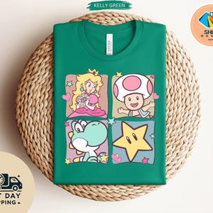 Mario Princess Girls Shirt, Princess Peach Mario Shirt, Princess Peach T-Shirt, Super Mario Shirt, Mario Group Birthday