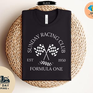 Sunday Racing Club Formula One T-Shirt, Aesthetic F1 Shirt, Formula 1 Shirt, F1 Fan Gift, Racing Club Tee, Preppy Racing Clothing