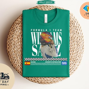 Carlos Sainz T-Shirt, F1 Racing Graphic Tee, Vintage Motorsport Shirt, Formula One Fan Apparel