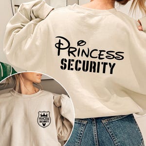 Princess Security Shirt, Back Front Shirt, Disney Princess T-shirt, Security Shirt, Vacation Matching, Disney World
