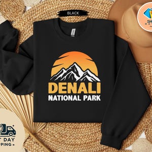 Denali National Park Shirt, Hiking Shirt, Travel Shirt, Camping Shirt, National Park Shirt, Alaska Camping Shirt, Alaska Shirt,National Park