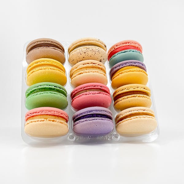 Caja de Macarons Gourmet: Macarons franceses hechos a mano, sabores variados